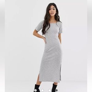 ASOS DESIGN Petite Rib Maxi Tshirt Dress